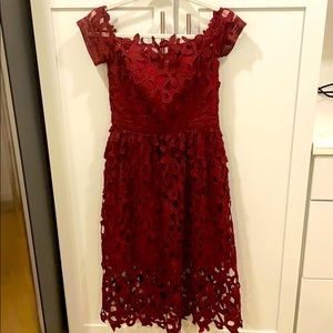 Red Off the shoulder dress